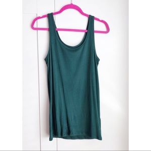 Turquoise plain tank top